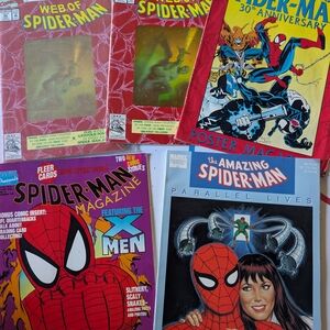 Spider-Man Comic and Magazine Set Vintage Lot Of 5